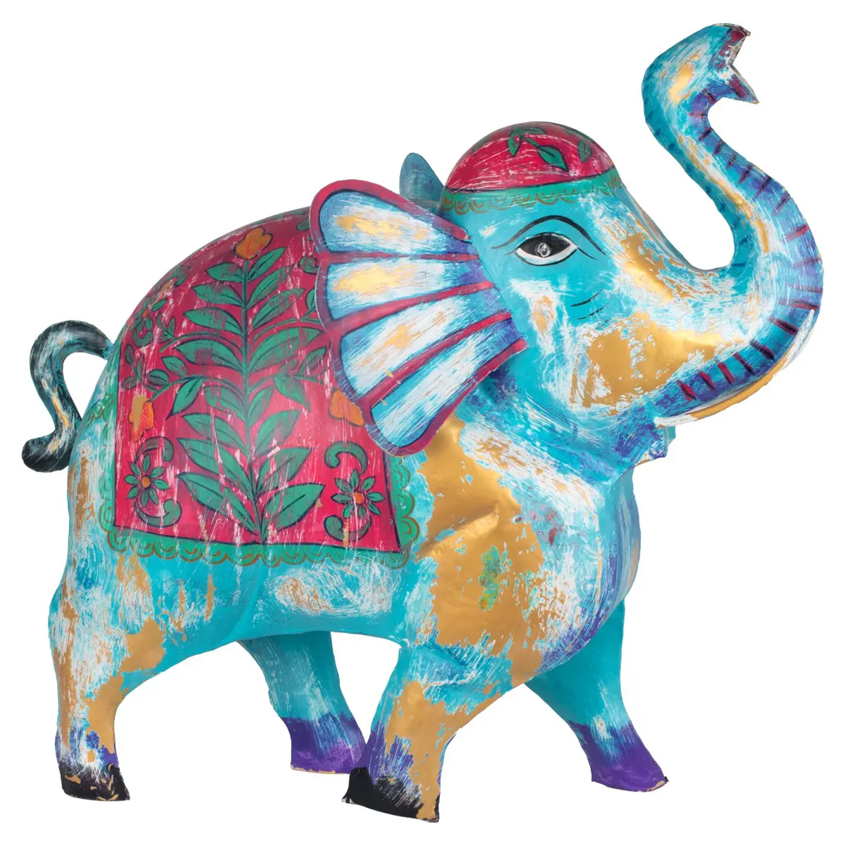 Elefante decorativo de metal estilo étnico