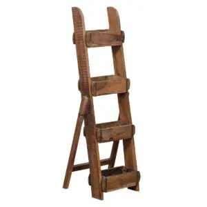 Estantería de madera de 4 estantes 117 cm estilo rústico