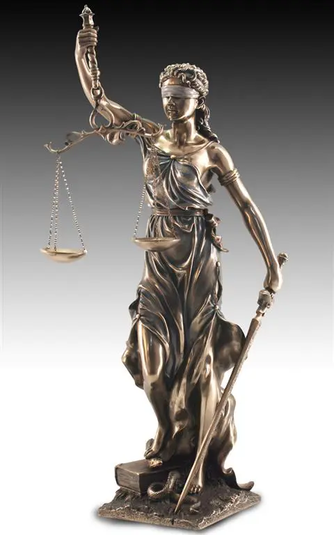 Figura de la diosa griega de la Justicia de resina 73 cm