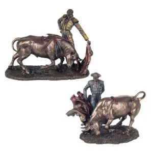 Figura decorativa de torero de resina estilo clásico 28 cm