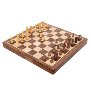 Ajedrez madera con caja 40,5 cm