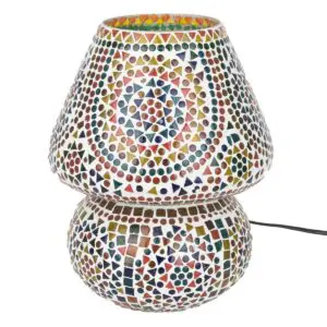 Lámpara seta de mosaico de vidrio y escayola 31 cm