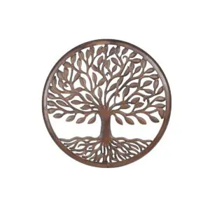 Adorno de pared árbol de la vida de madera de mango