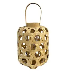 Farol decorativo de bambú estilo natural