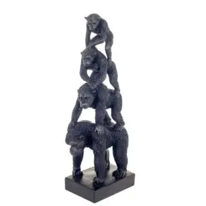 Figura de monos de resina 40 cm estilo étnico