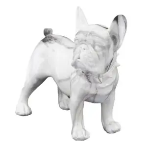 Bulldog figura decorativa de resina 23 cm