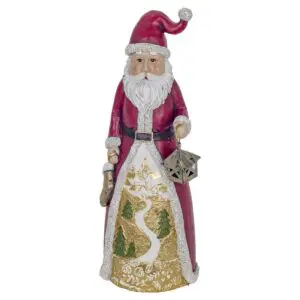 Papá Noel decorativo de Navidad de resina 8 x 21 cm