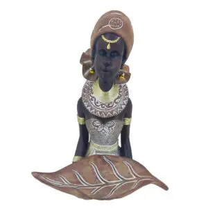 Figura africana hoja de resina 28 cm