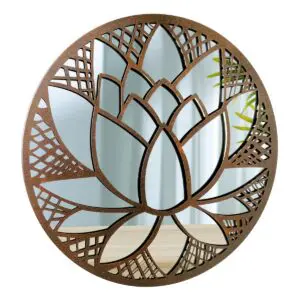 Adorno de pared flor con espejo 50 cm
