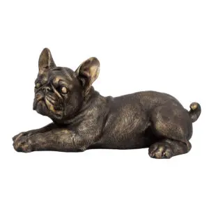 Figura perro bulldog de resina 31 cm