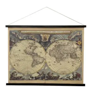 mapa mundi antiguo dos esferas
