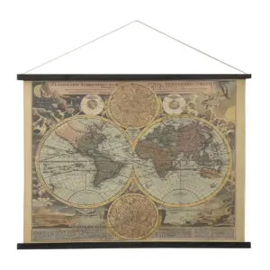 mapa mundi en lienzo