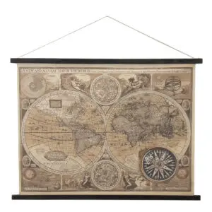 mapa mundi lienzo antiguo