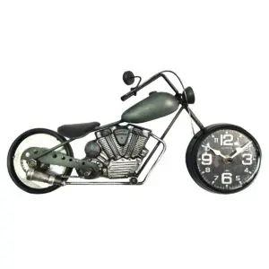 Reloj de pared moto de metal 45 cm