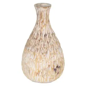 Jarrón decorativo de madera estilo étnico