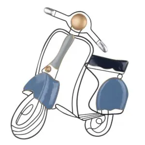 Adorno de pared moto scooter de metal estilo vintage