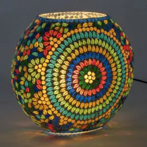 Lámpara de sobremesa de vidrio y escayola 24 cm