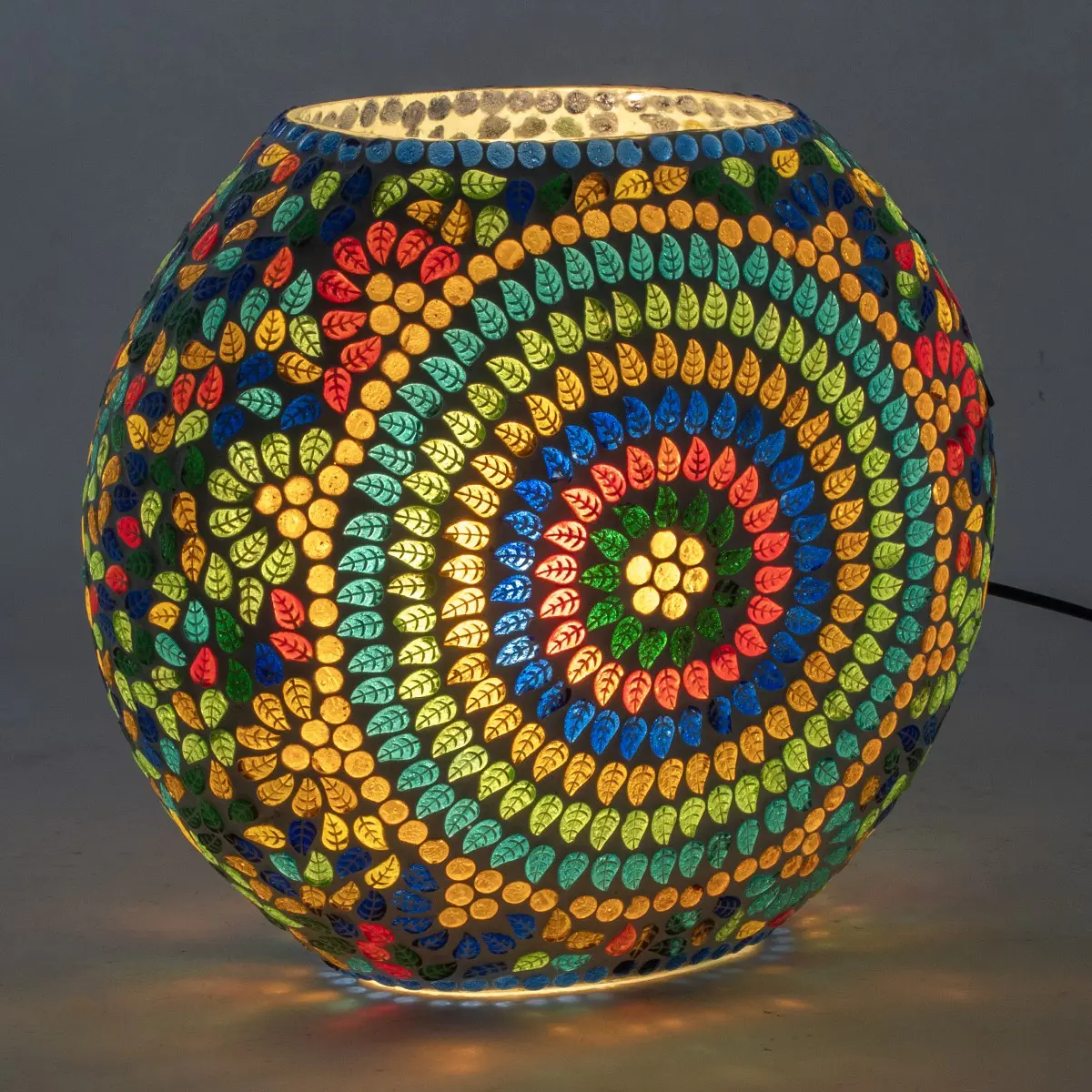 Lámpara de sobremesa de vidrio y escayola 24 cm