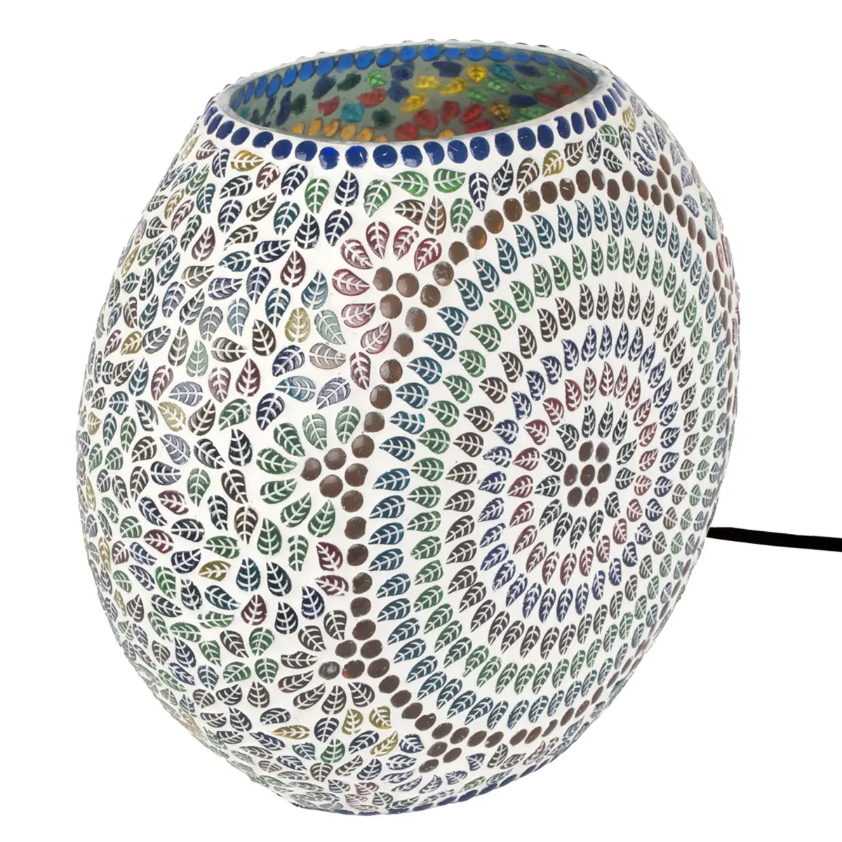 Lámpara de sobremesa con acabado mosaico