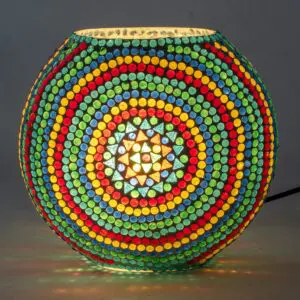 Lámpara de sobremesa de escayola y vidrio 27 cm