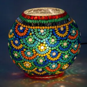 Lámpara de sobremesa de vidrio y escayola 27 cm