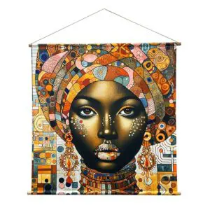 Lienzo enrollable africana 120 x 120 cm