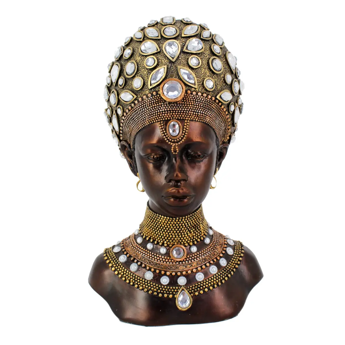 Busto africano de resina estilo étnico