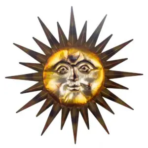 Adorno de pared sol de metal 71 cm