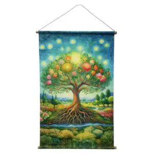 Lienzo enrollable árbol de la vida 120 x 80 cm vista detalle