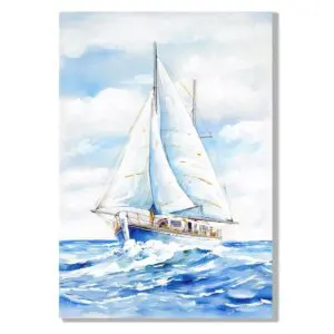 Cuadro decorativo de barco sobre lienzo 100 x 70 cm