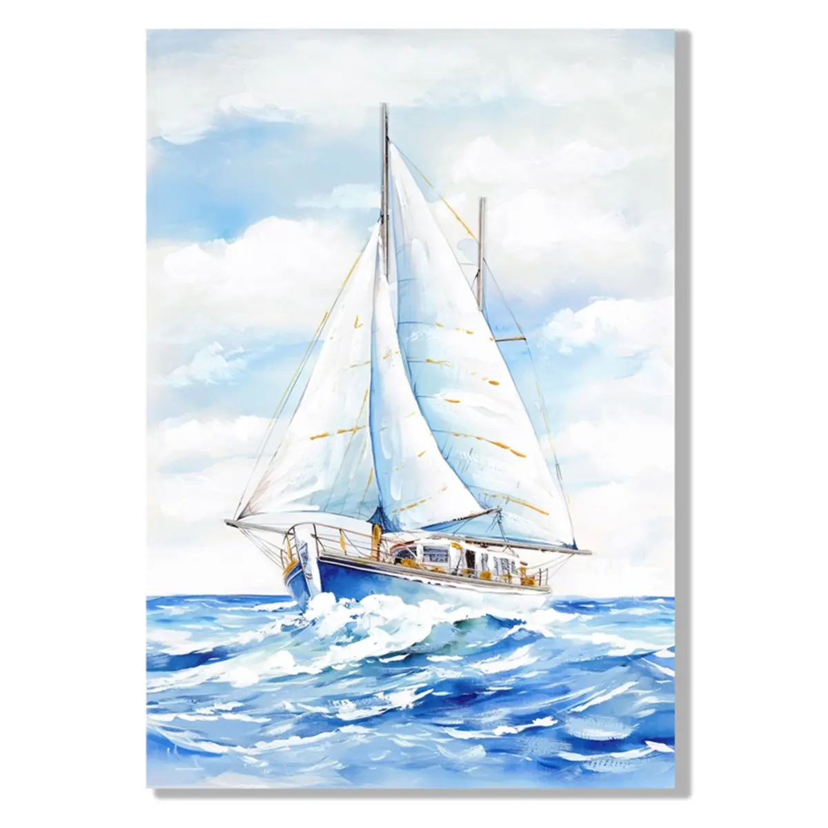Cuadro decorativo de barco sobre lienzo 100 x 70 cm