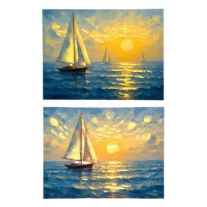 Cuadro barco 40 x 30 cm vista detalle