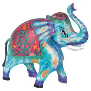 Elefante decorativo de metal 38,5 cm