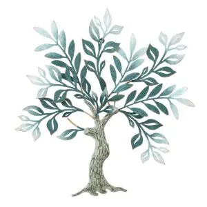 Adorno de pared árbol de metal estilo contemporáneo