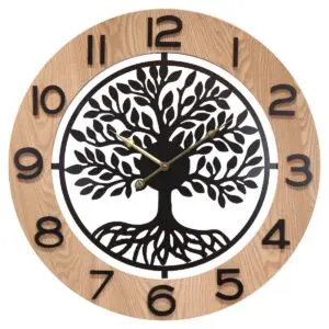 Reloj de pared árbol de la vida de MDF