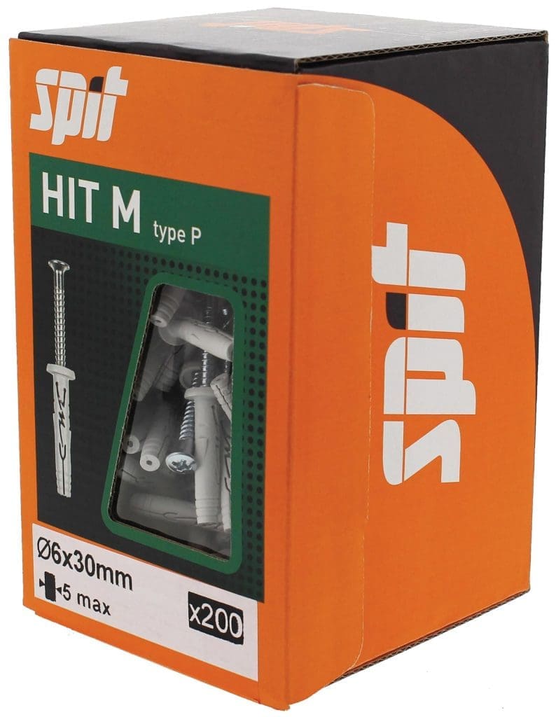 Spit Hit Taco de golpe SPIT HIT-M cabeza plana – Caja 200 unidades