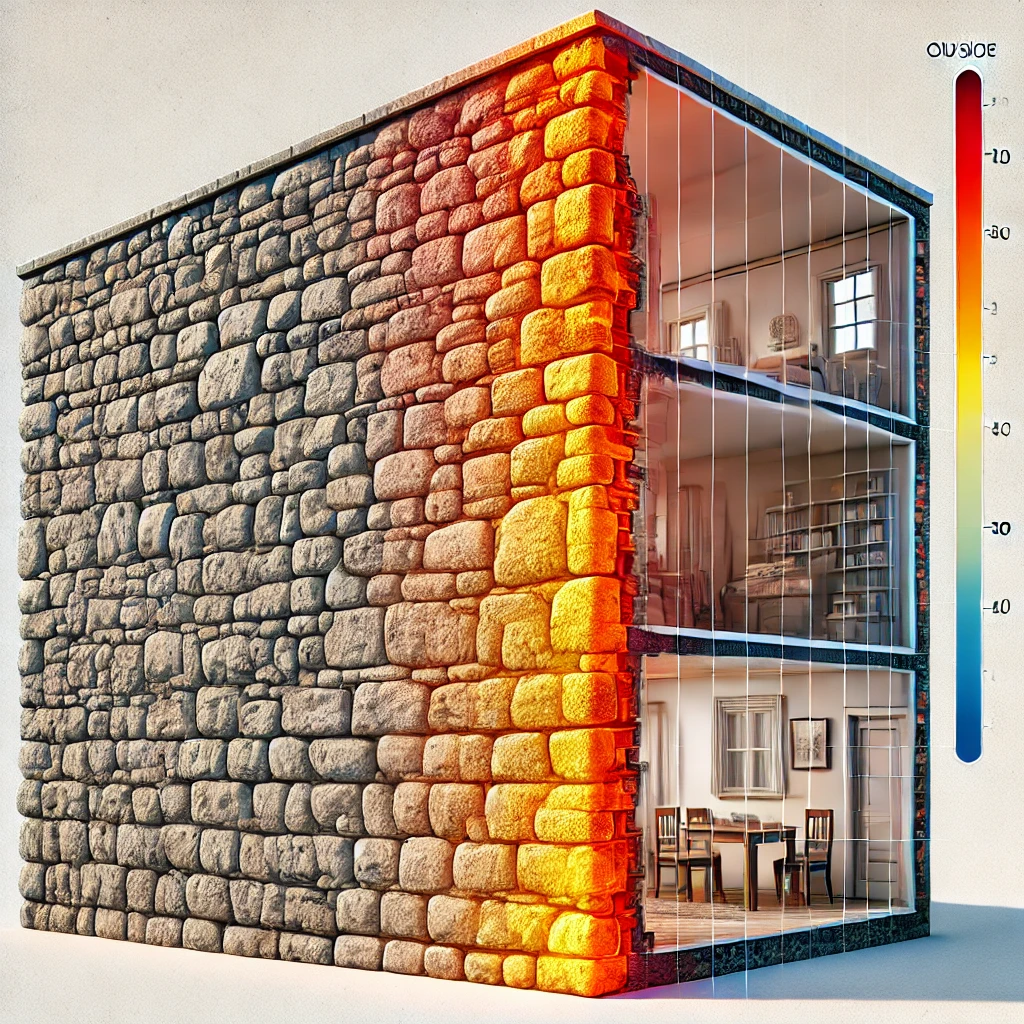 imagen de calor en muro