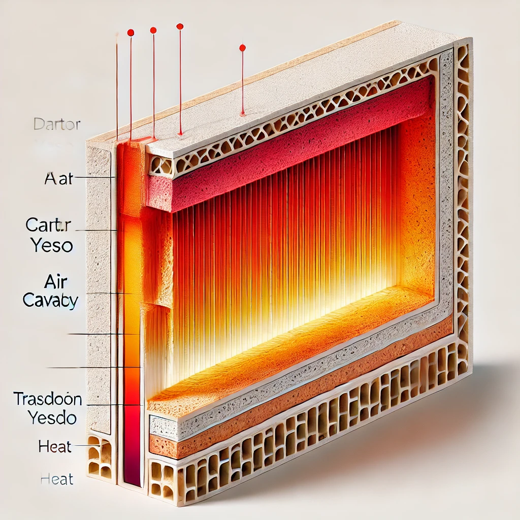 imagen calor en cámara de aire